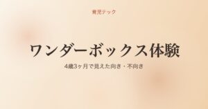 ワンダーボックス体験 - 育児テック